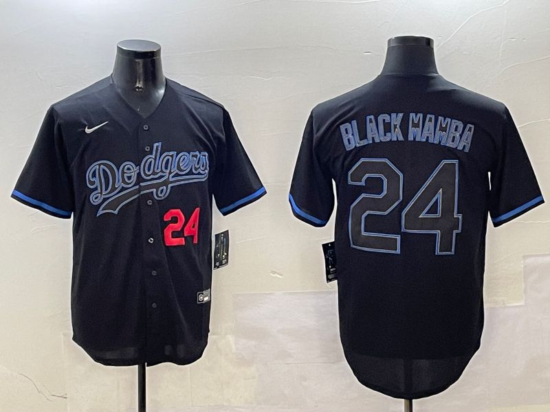 Men Los Angeles Dodgers #24 Black Mamba Black Classic Edition 2025 Nike MLB Jersey style 6